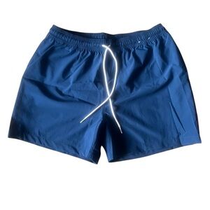 Chubbies Men’s Swim Trunks Blue with Rainbow Stripe | 5.5” Inseam Size Large